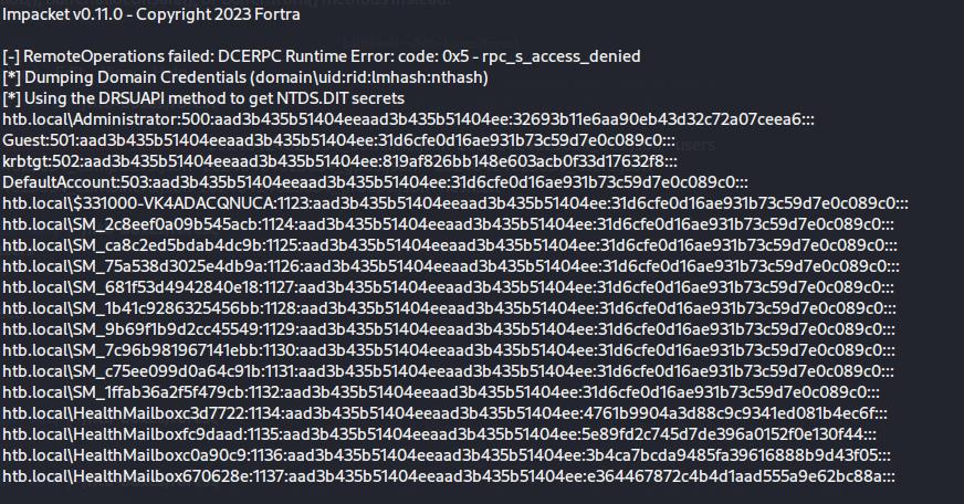 NTLM hashes