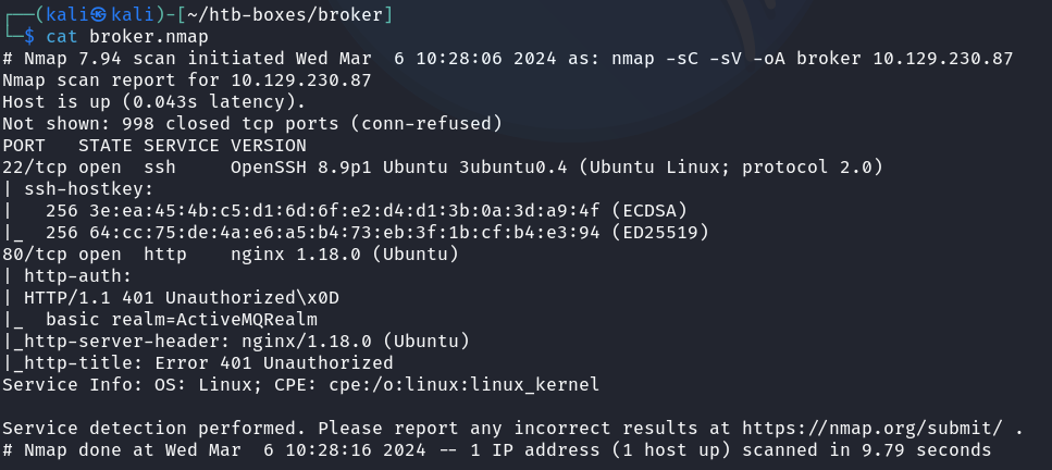 Nmap Scan Result